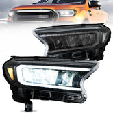 VLAND UK LED Reflection Bowl Headlights 2016-2022 PX Ford Ranger with E-Mark