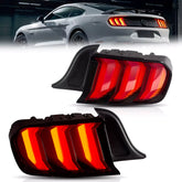 Vland UK 2015-2023 Ford Mustang S550 LED Tail Lights w/5 modes Turn Signal