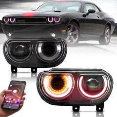 VLAND UK LED Headlights RGB Style Dodge Challenger 2008-2014