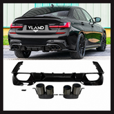 BMW 3 Series G20 G21 Competition Style Quad Exhaust Rear Diffuser