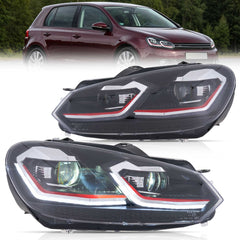 VLAND UK For Volkswagen Golf MK6(MK7.5R Style) 2009-2012 Dynamic LED Headlights W/Animation