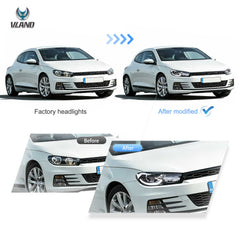 VLAND UK 09-14 VW Scirocco LED Headlights With Start-up animation