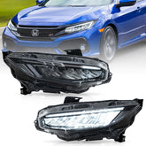VLAND UK LED Reflection Bowl Headlights For 2016-2021 Honda Civic