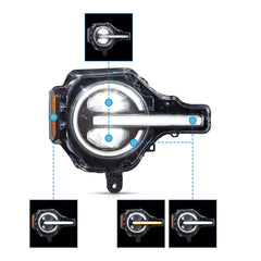 VLAND UK 2021-2024 Ford Bronco RGB LED Projector Headlight-Only Left Hand