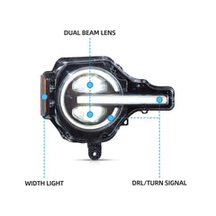 VLAND UK 2021-2024 Ford Bronco RGB LED Projector Headlight-Only Left Hand