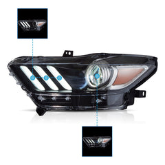 VLAND UK 2015 2016 2017 Ford Mustang (S550) Headlights