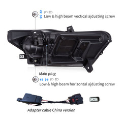 VLAND UK 2015 2016 2017 Ford Mustang (S550) Headlights