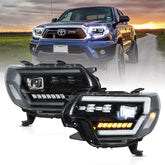 VLAND UK LED Headlights For 2012-2015 Toyota Tacoma with Start-up Animation