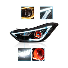 VLAND UK LED Headlights for Hyundai Elantra Sedan/Coupe 2011-2015