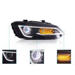 VLAND UK 2009-2017 Volkswagen Polo MK5 LED Headlights with E-Mark