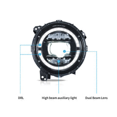 VLAND UK LED Headlights For 2018-2023 Jeep Wrangler & Gladiator JT