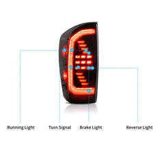 VLAND UK LED Taillights for Toyota Tacoma 2016-2023 With start-up animation