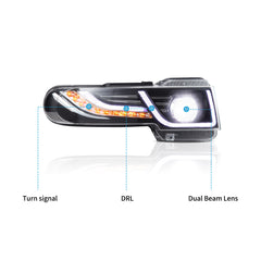 VLAND UK LED Headlights With Grille for 2006-2022 Toyota FJ Cruiser