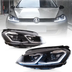 VLAND UK Full LED Headlights For Volkswagen 2015-2017 Golf MK7 Halogen Models (Europe is 2013-2016) with E-Mark