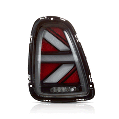 VLAND UK LED Taillights For 2007-2013 Mini Cooper(Hatch) R56 R57 R58 R59 With Amber Sequential Turn Signal with E-Mark