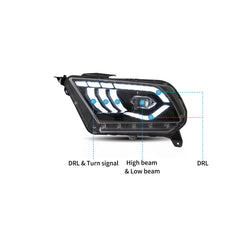 VLAND UK LED Headlights for Ford Mustang 2010-2014