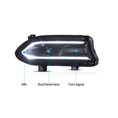 VLAND UK LED Headlights 2015-2023 Dodge Charger