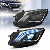 Vland UK14-17 Mercedes-Benz S-Class W222 Vland LED Dual Beam Matrix Headlights Black With Sequential Turn Signal with E-Mark