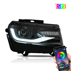 VLAND UK RGB style LED Headlights For Chevrolet Camaro 2014 2015
