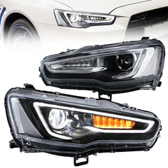 VLAND UK LED Headlights Audi Style For 2008-2017 Mitsubishi Lancer & EVO X
