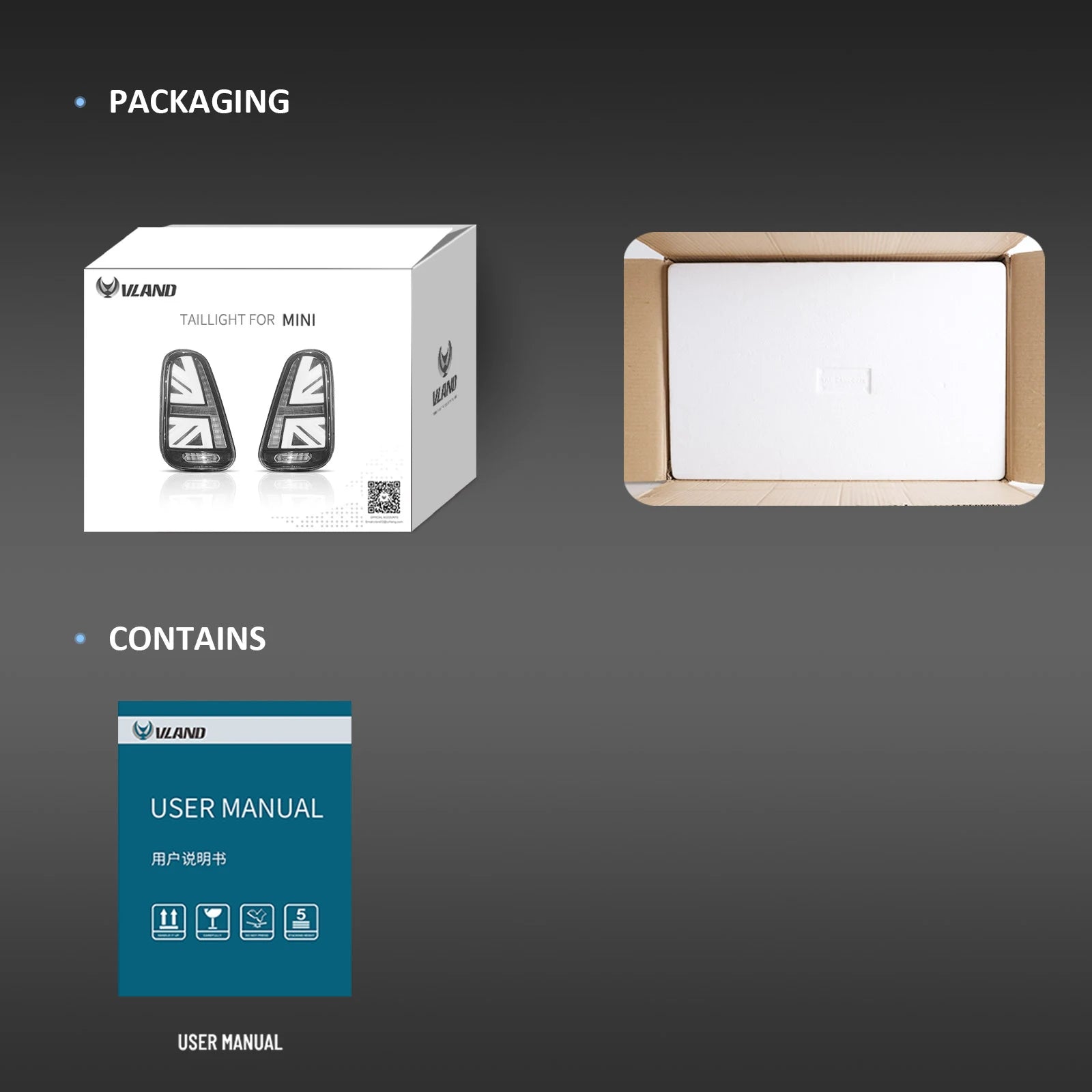 VLAND UK 01-06 Mini R Series R50 R52 R53 LED Tail Lights