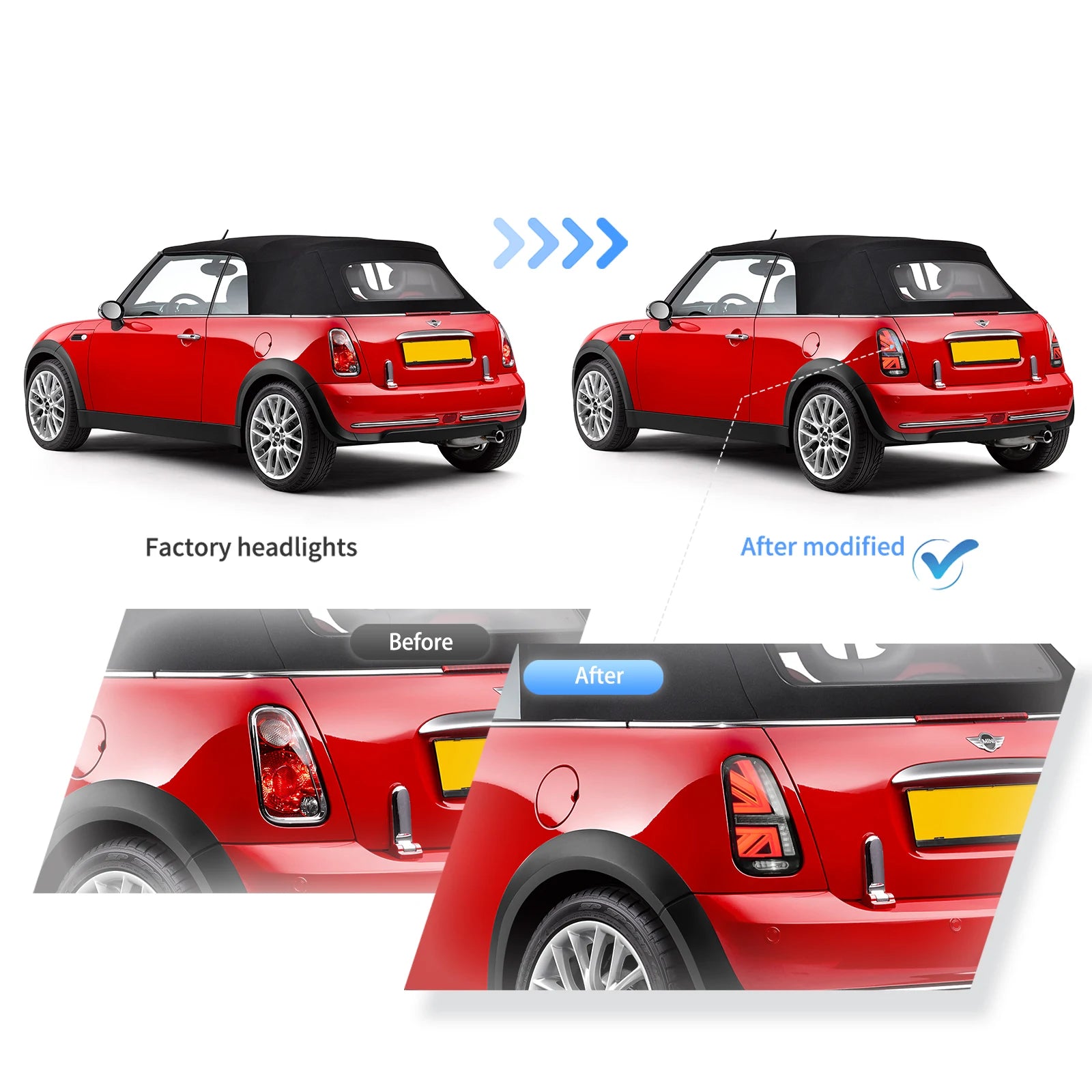 VLAND UK 01-06 Mini R Series R50 R52 R53 LED Tail Lights