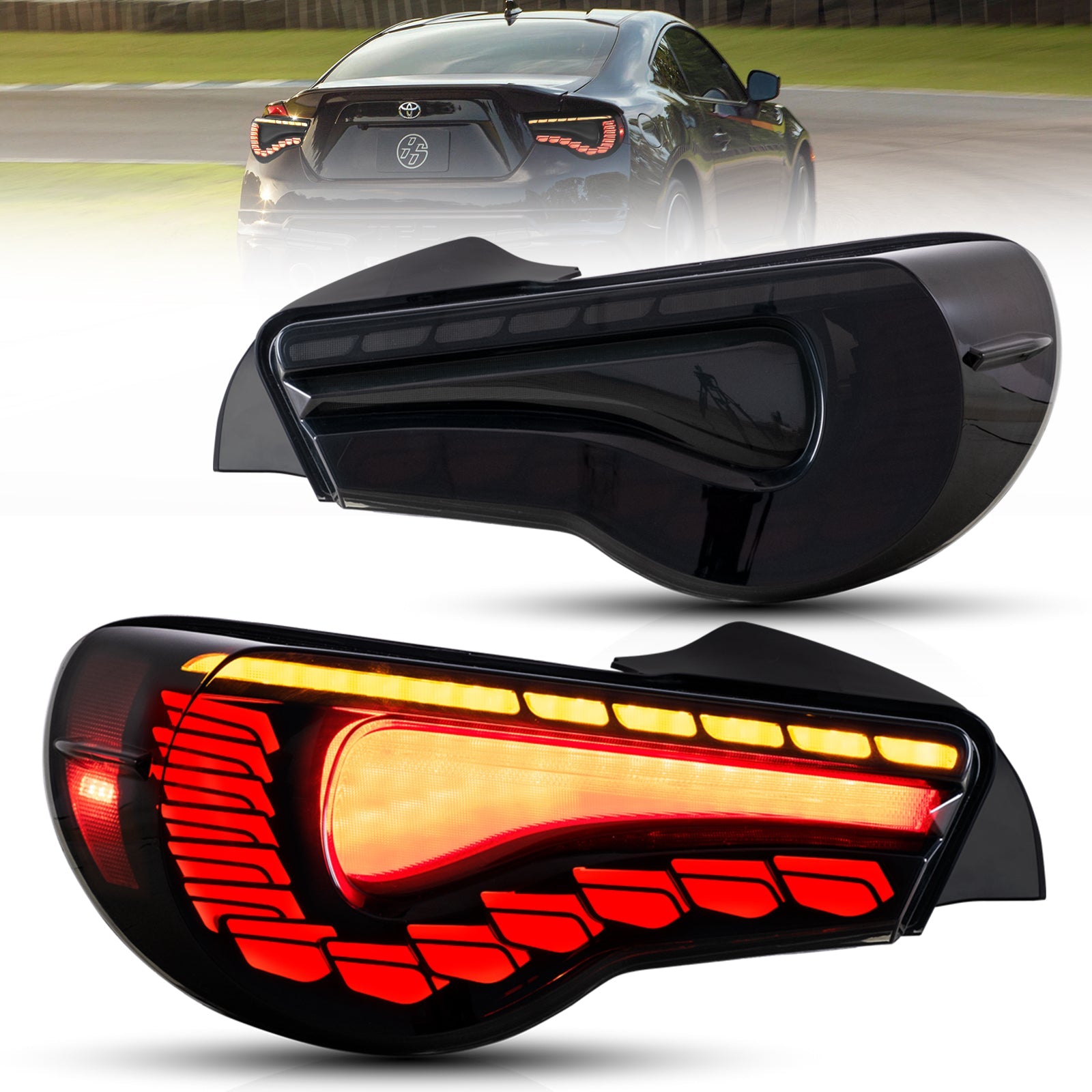 VLAND UK LED Tail Lights 2012-2020 Toyota 86 & Subaru BRZ & Scion FRS [Dragon Style]