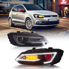 VLAND UK 2009-2017 Volkswagen Polo MK5  LED Headlights with E-Mark