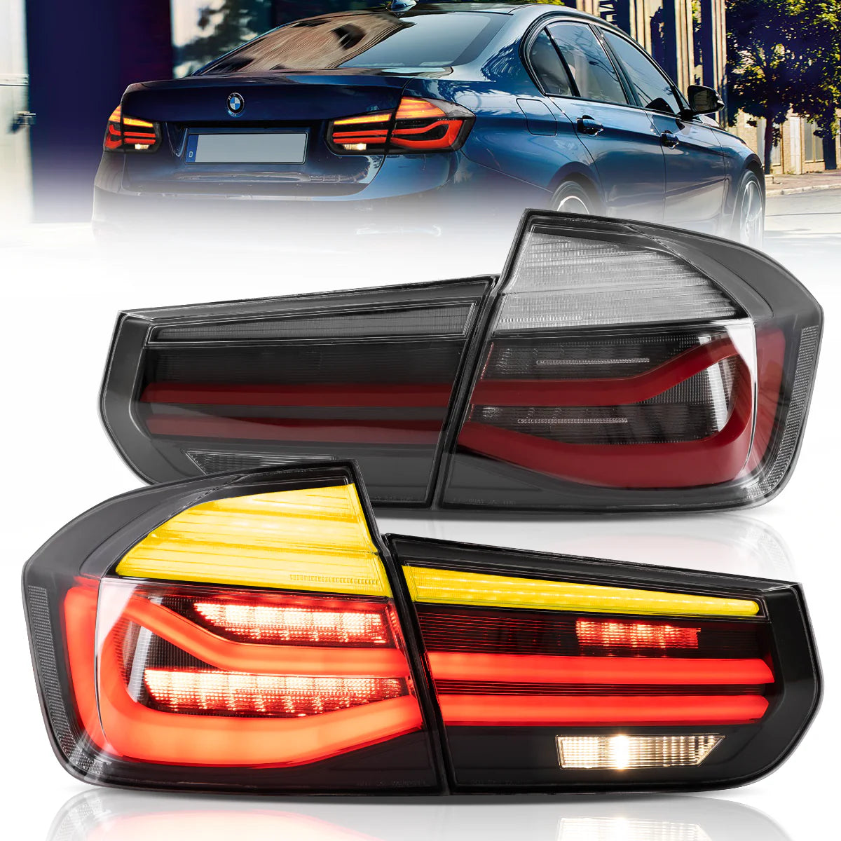 VLAND UK LED Tail Lights For 2012-2019 BMW 3 Series F30