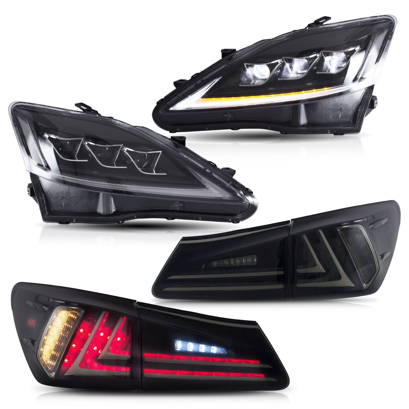 VLAND UK LED Headlighs & Tail Lights Suits 2006-2013 Lexus IS350 250 ISF