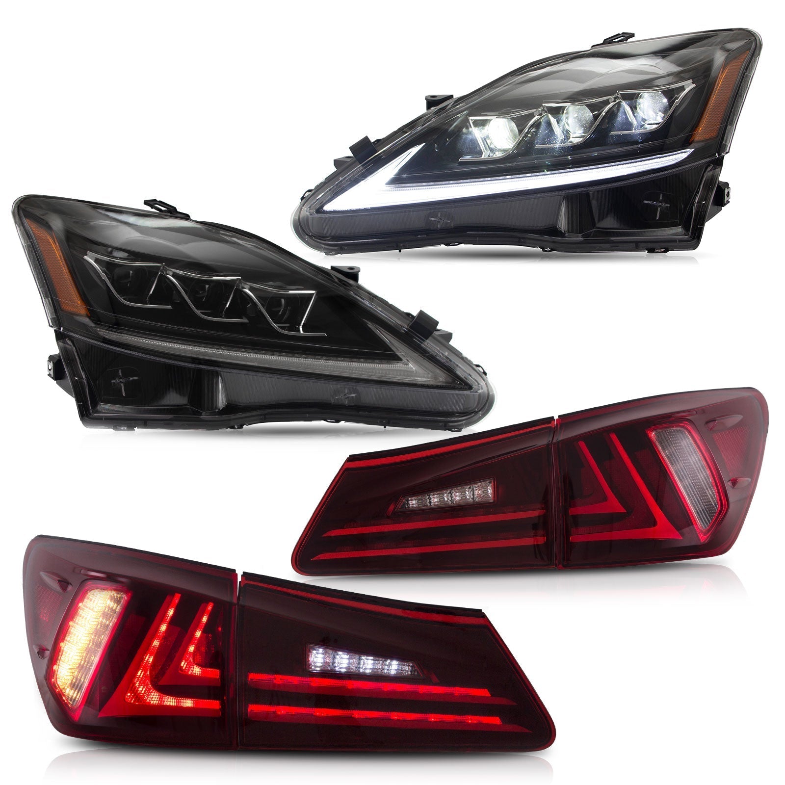 VLAND UK LED Headlighs & Tail Lights Suits 2006-2013 Lexus IS350 250 ISF