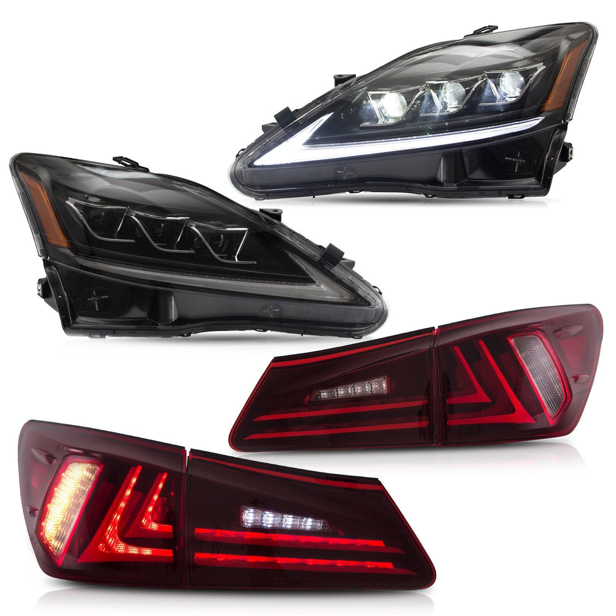VLAND UK LED Headlighs & Tail Lights Suits 2006-2013 Lexus IS350 250 ISF