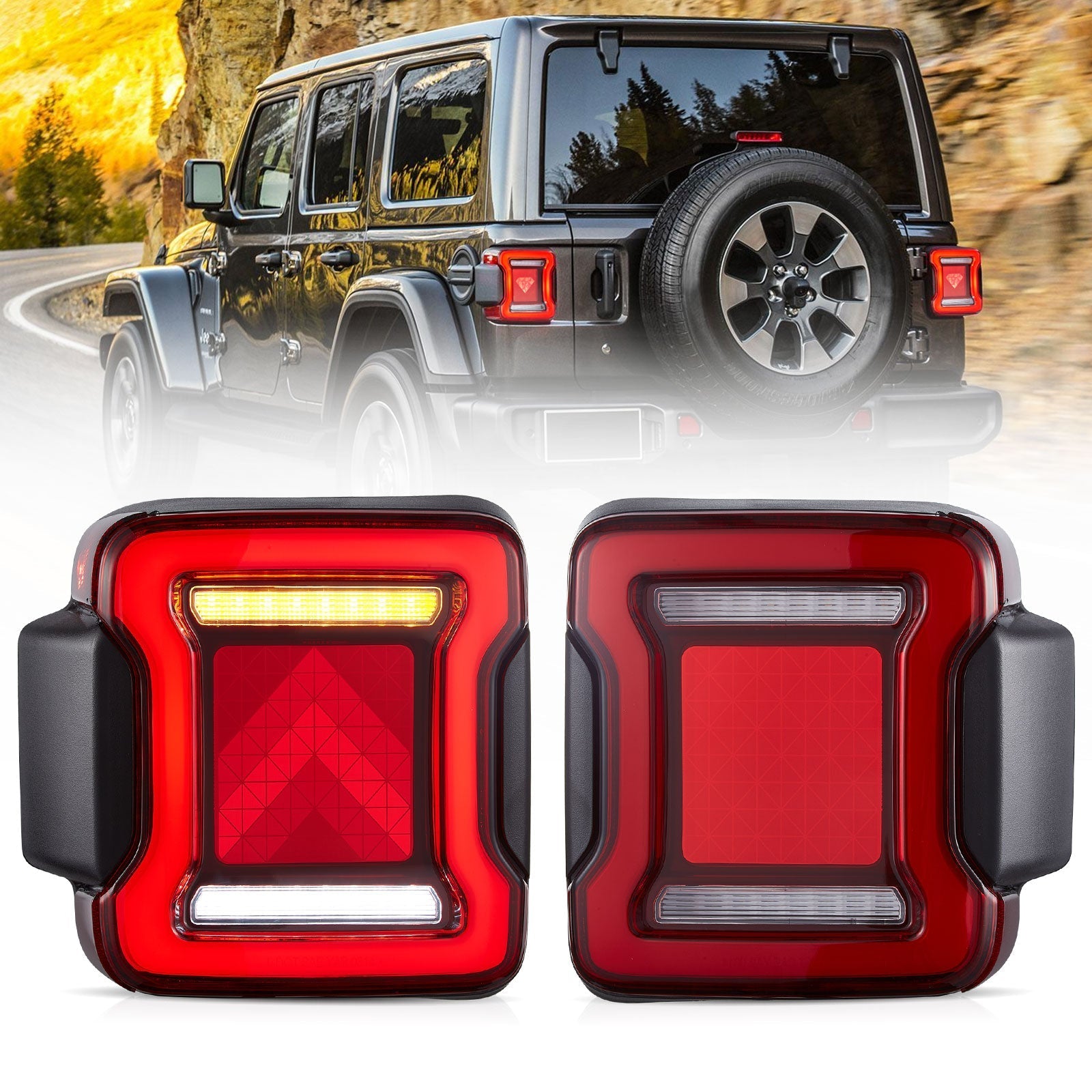 VLAND UK 2018-2023 Jeep Wrangler JL JLU OLED Taillights