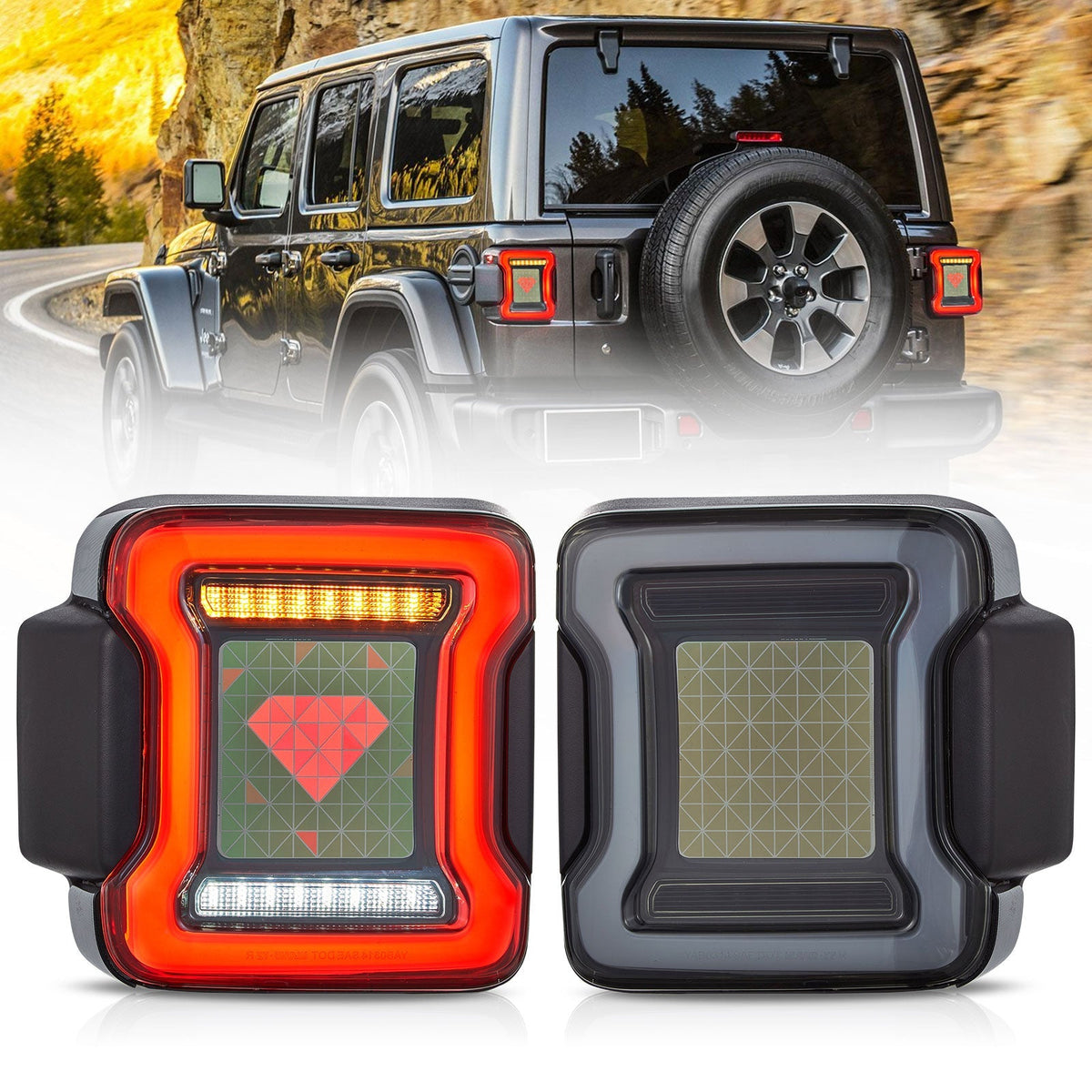 VLAND UK 2018-2023 Jeep Wrangler JL JLU OLED Taillights