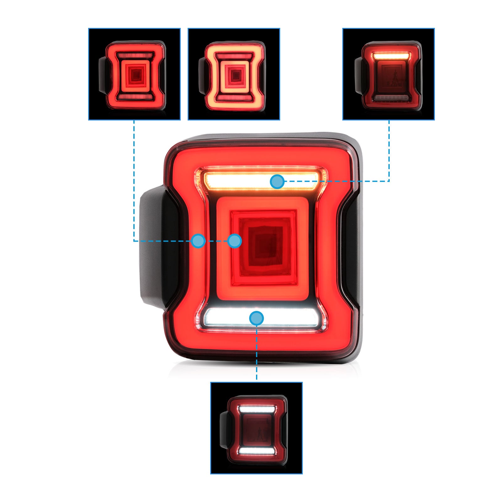 VLAND UK 2018-2023 Jeep Wrangler JL LED Taillights