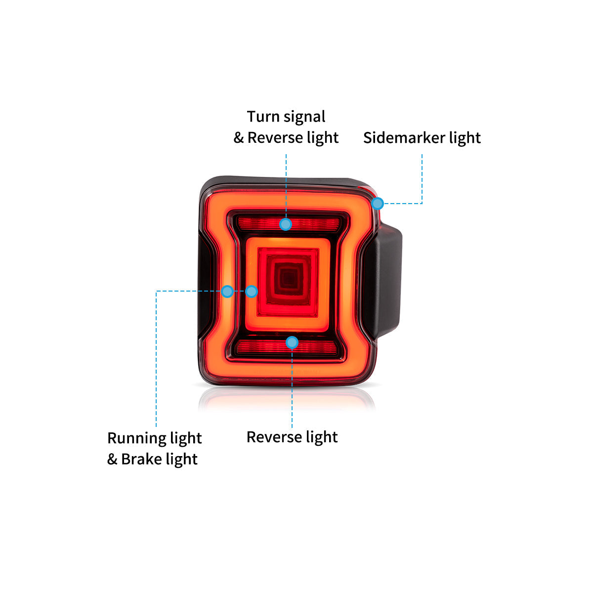 VLAND UK 2018-2023 Jeep Wrangler JL LED Taillights