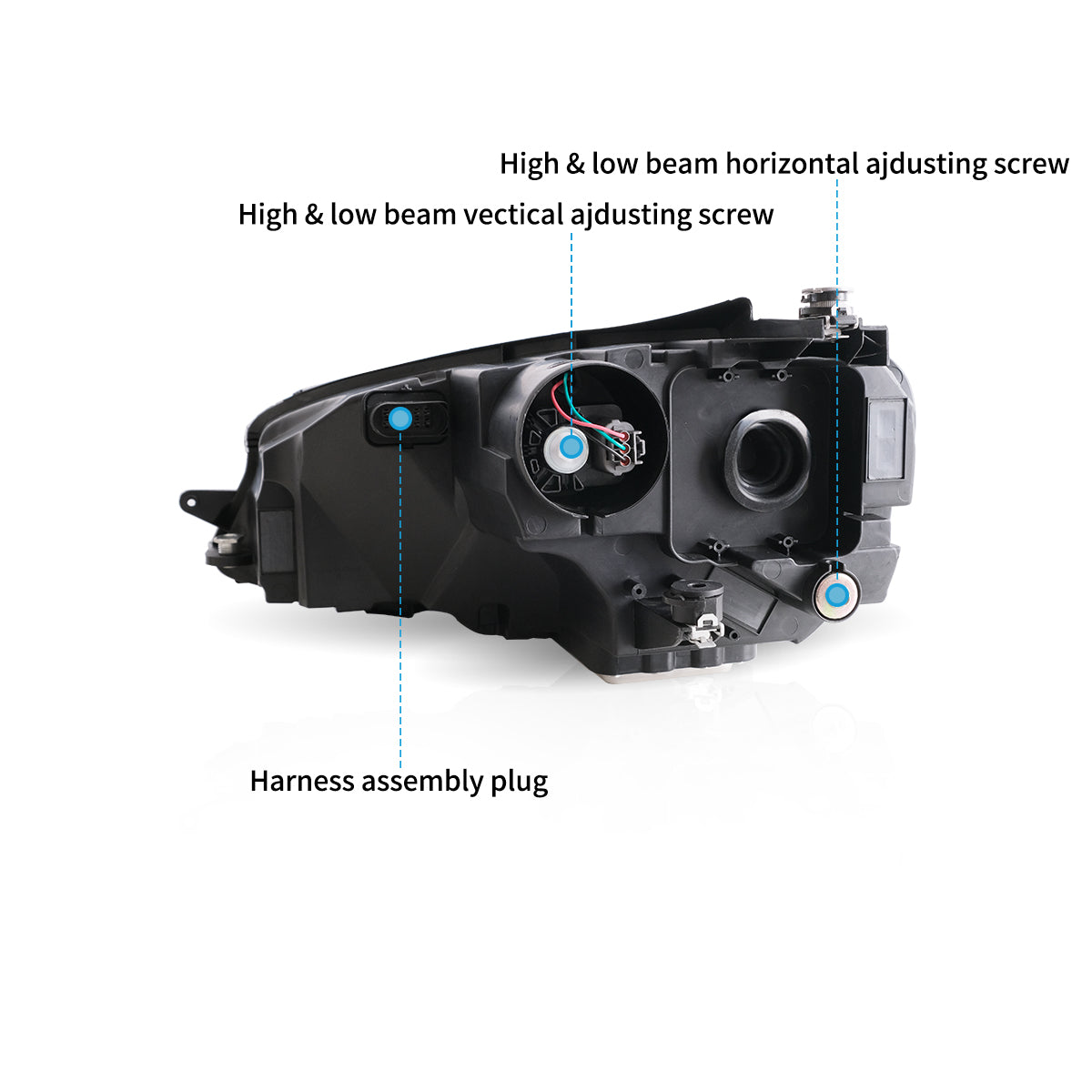 VLAND UK LED Headlights  2015-2017 Volkswagen Golf 7 / MK7 with E-Mrak