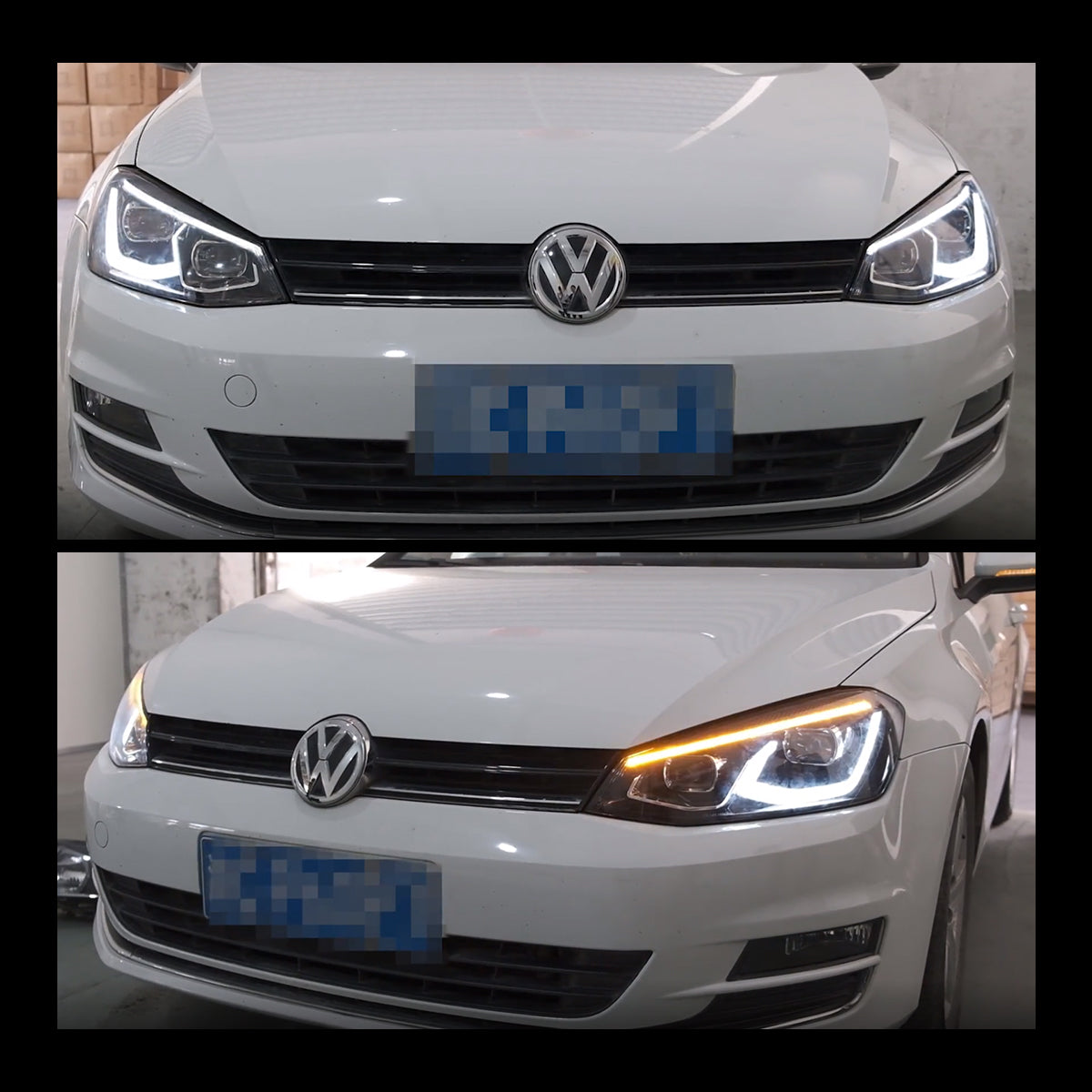 VLAND UK LED Headlights  2015-2017 Volkswagen Golf 7 / MK7 with E-Mrak