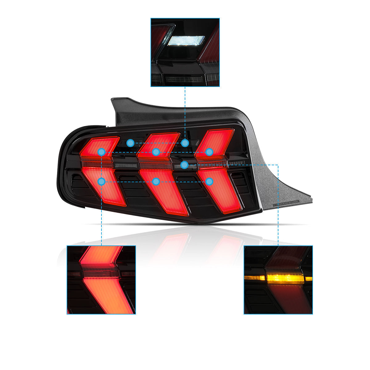 VLAND UK 2010 2011 2012 Ford Mustang LED Taillights