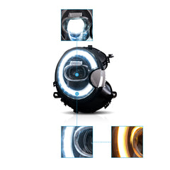 VLAND UK LED Headlights 2007-2013 Mini Cooper 2th Gen(R55 R56 R57 R58 R59) with E-Mark