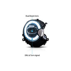 VLAND UK LED Headlights 2007-2013 Mini Cooper 2th Gen(R55 R56 R57 R58 R59) with E-Mark