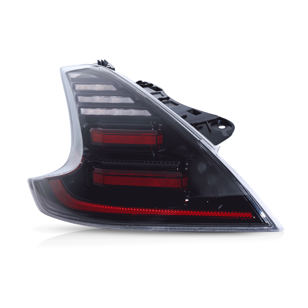 VLAND UK Smoked LED Tail Lights For NISSAN 370Z 2009-2020 w/Sequential & Animation