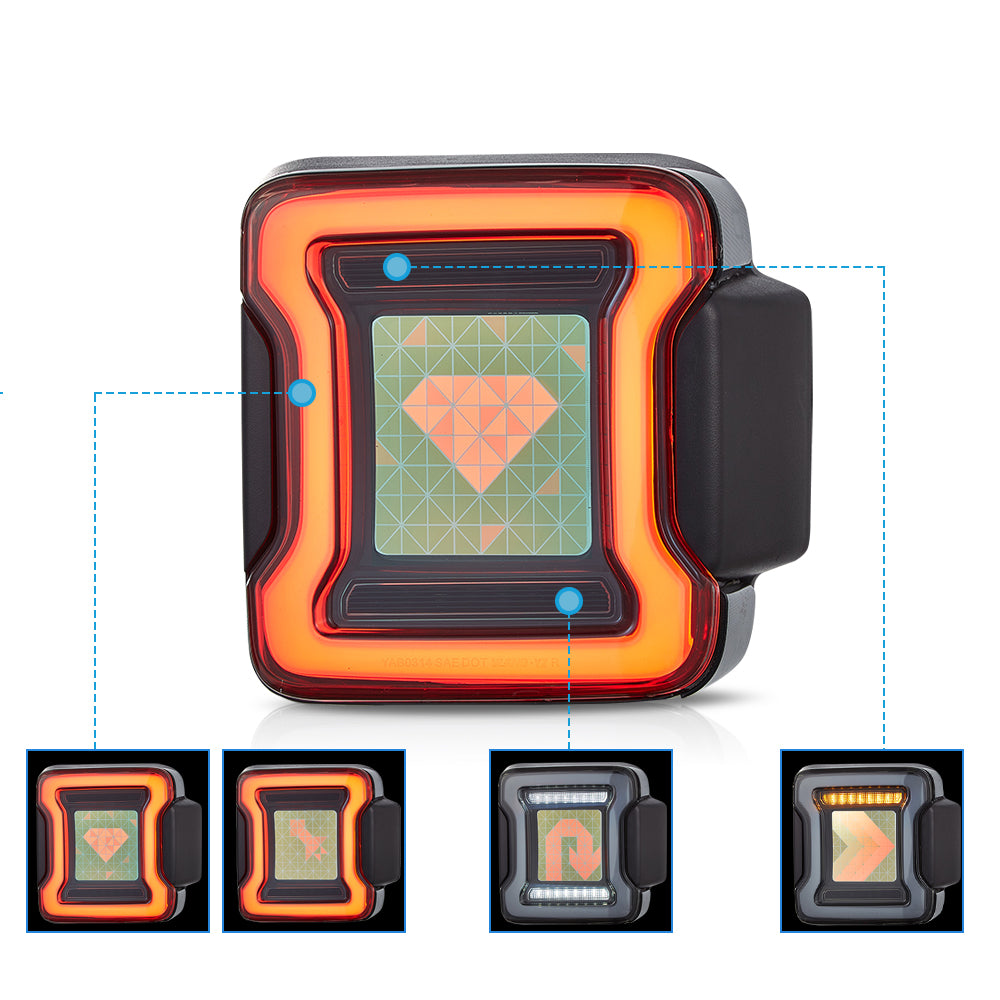 VLAND UK 2018-2023 Jeep Wrangler JL JLU OLED Taillights