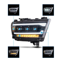 VLAND UK Dodge RAM 1500 2019-2024  LED Headlights