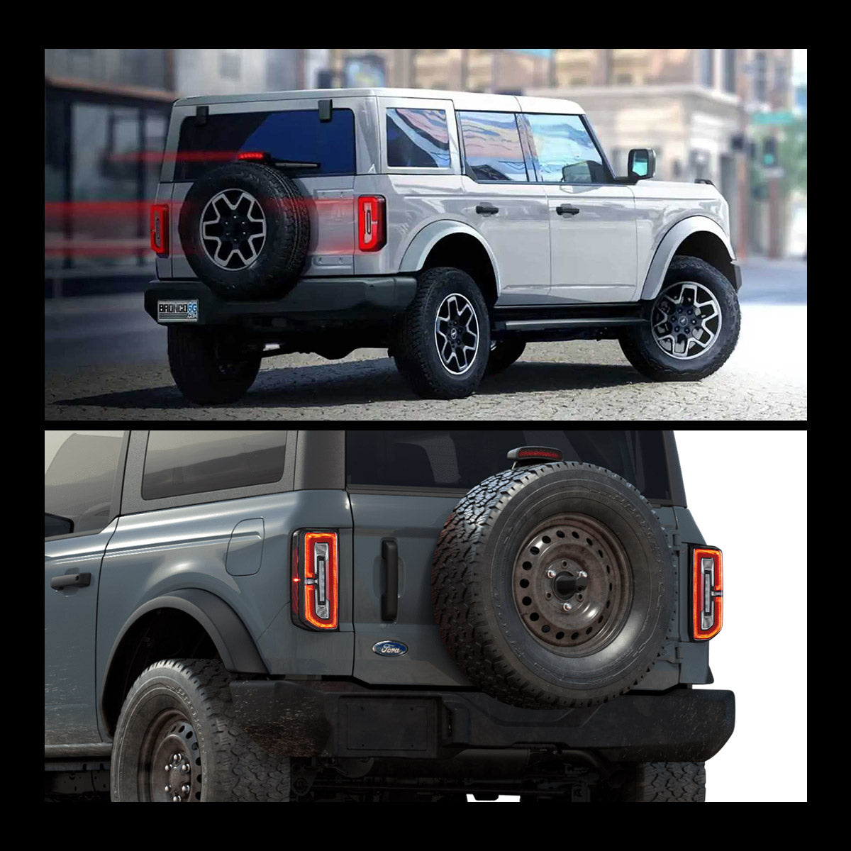 VLAND UK LED Tail lights For Ford Bronco 2021-2024