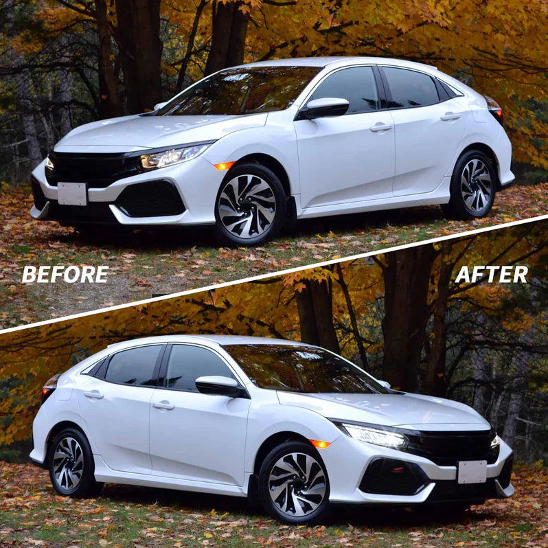 VLAND UK LED Reflection Bowl Headlights For 2016-2021 Honda Civic