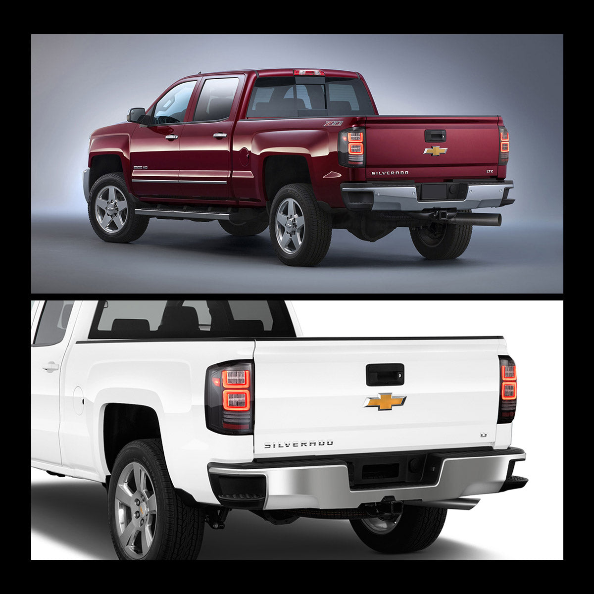 VLAND UK LED Tail lights For 2014-2018 Chevrolet Silverado 1500 2500HD 3500HD