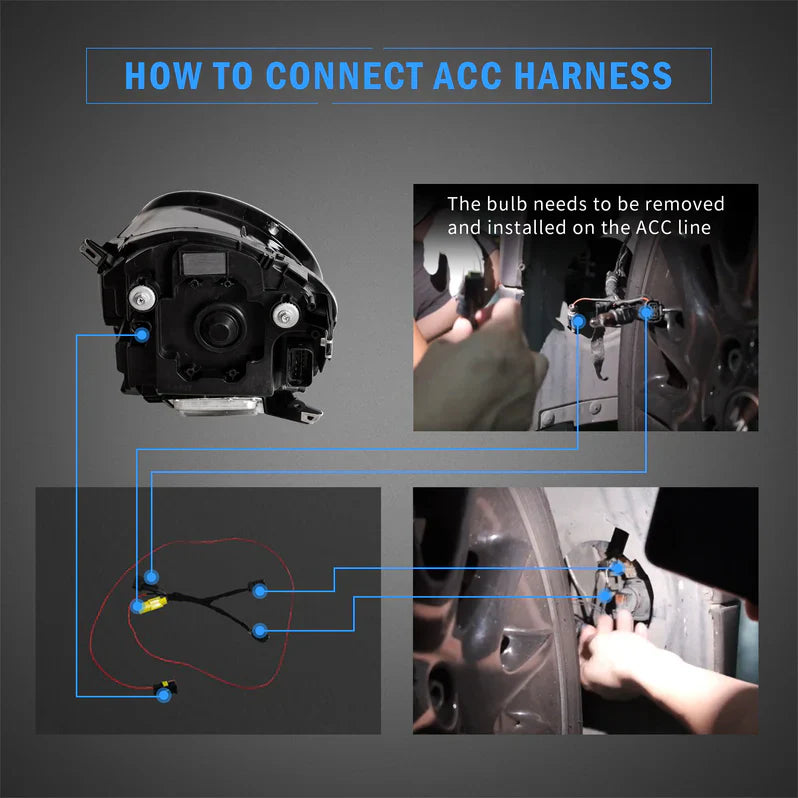 VLAND UK LED Headlights For 2014-2019 Mini Cooper F56 bentley style with E-Mark