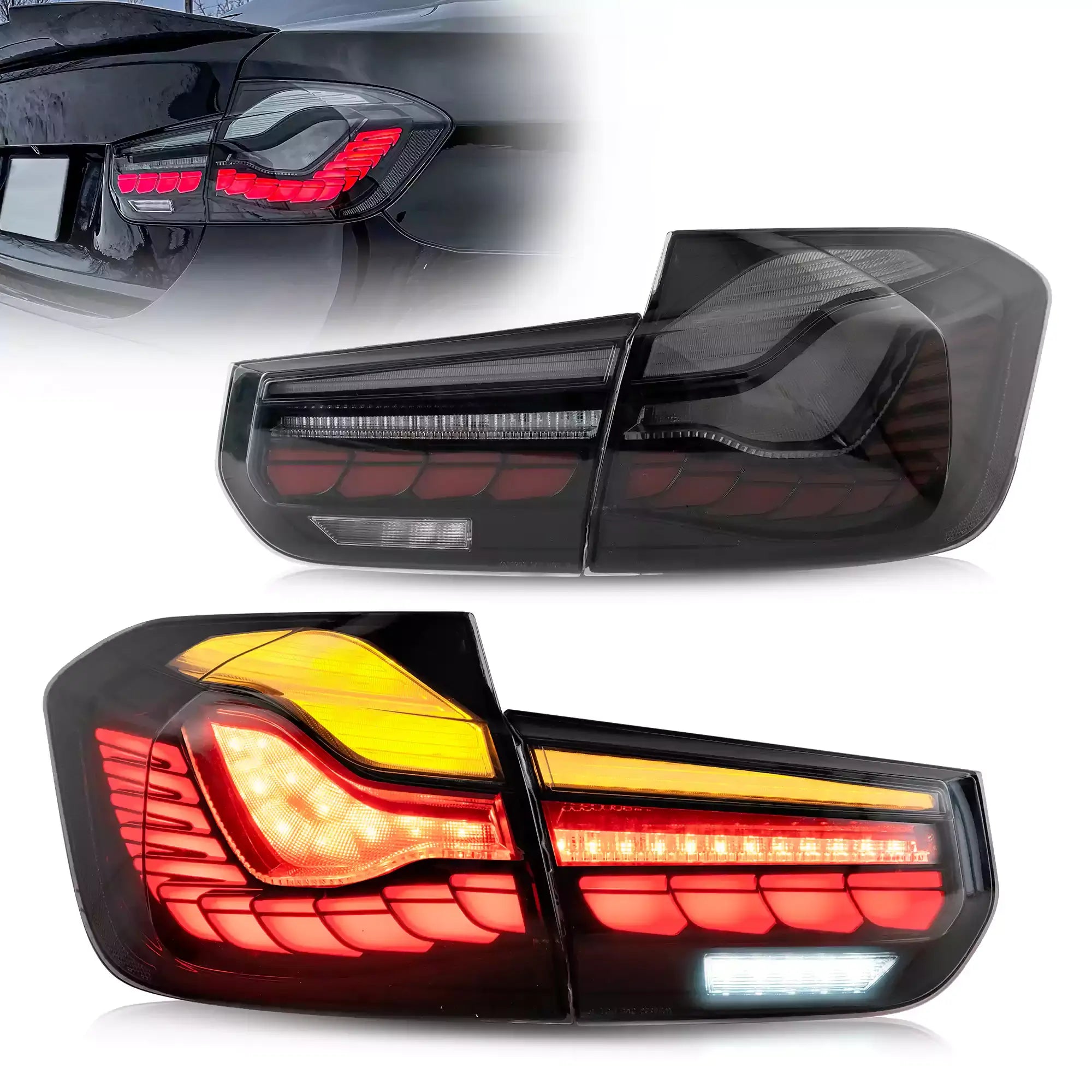 Vland UK 12-19 BMW 3 Series (F30 F80) Tail Lights With LED GTS Style with E-Mark