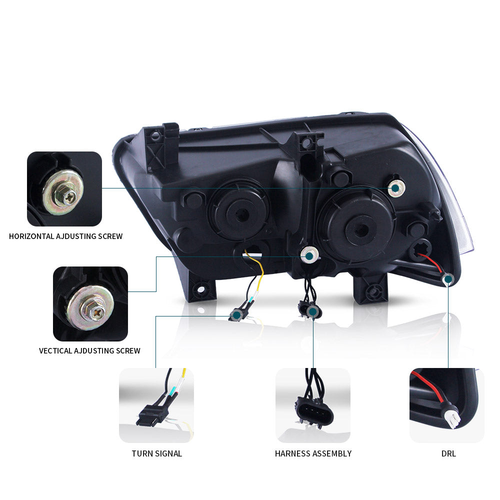 VLAND UK LED Headlights Dodge Charger 2011-2014 RGB Style